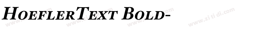 HoeflerText Bold字体转换
